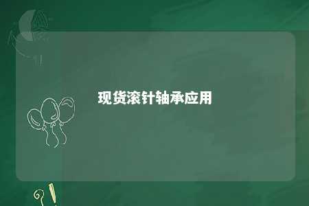 现货滚针轴承应用 